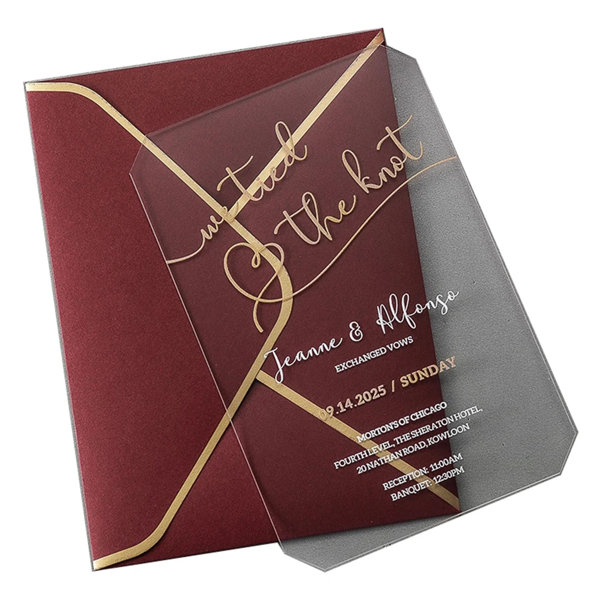 5" x 7" Clear Acrylic Invitations 1