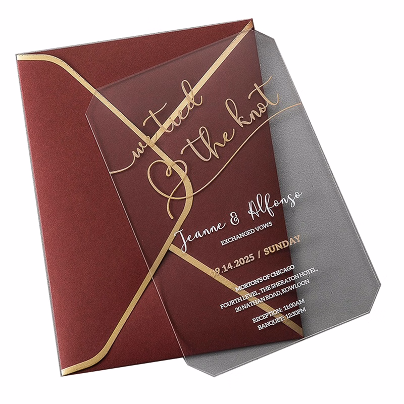 5" x 7" Clear Acrylic Invitations