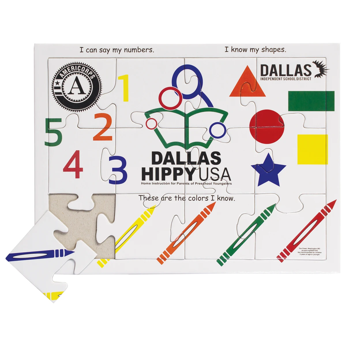 12 Pieces - 10 1/2" x 8" - Tray Puzzle 1