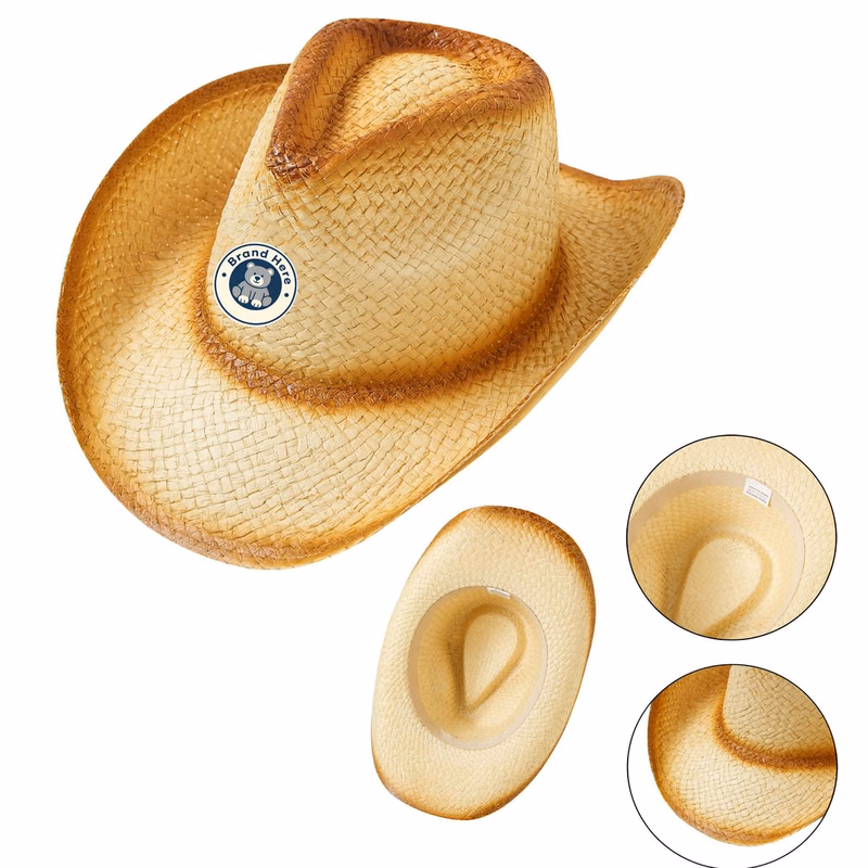 Heat Transfer Cowboy Straw Hat