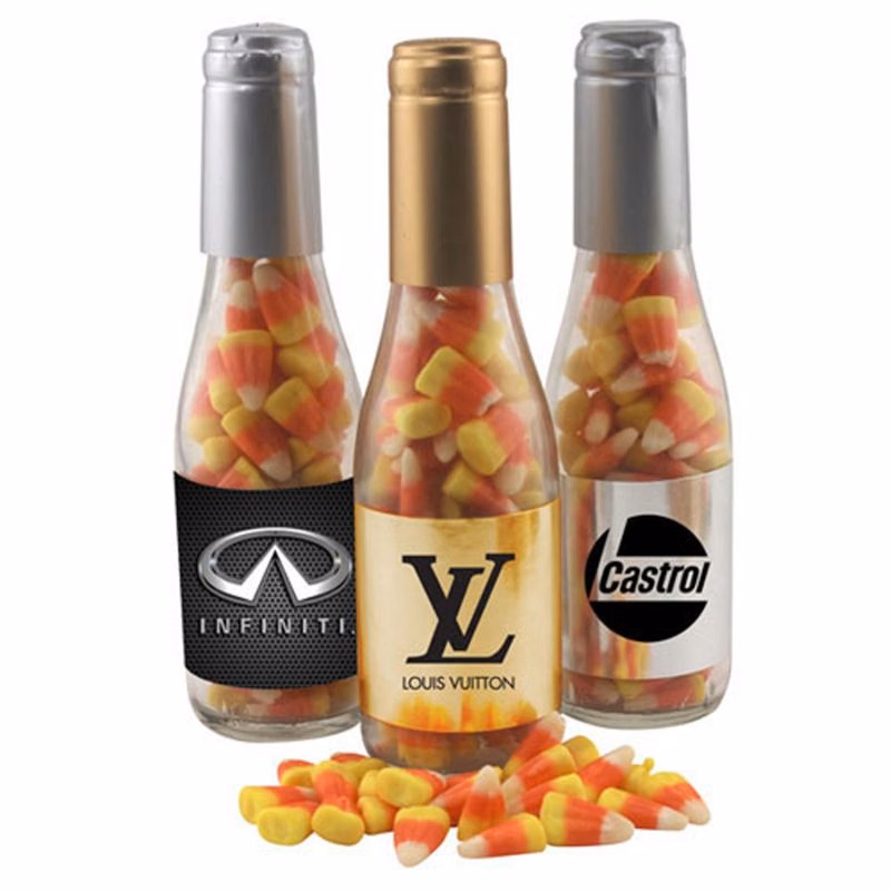 Champagne Bottle with Candy Corn