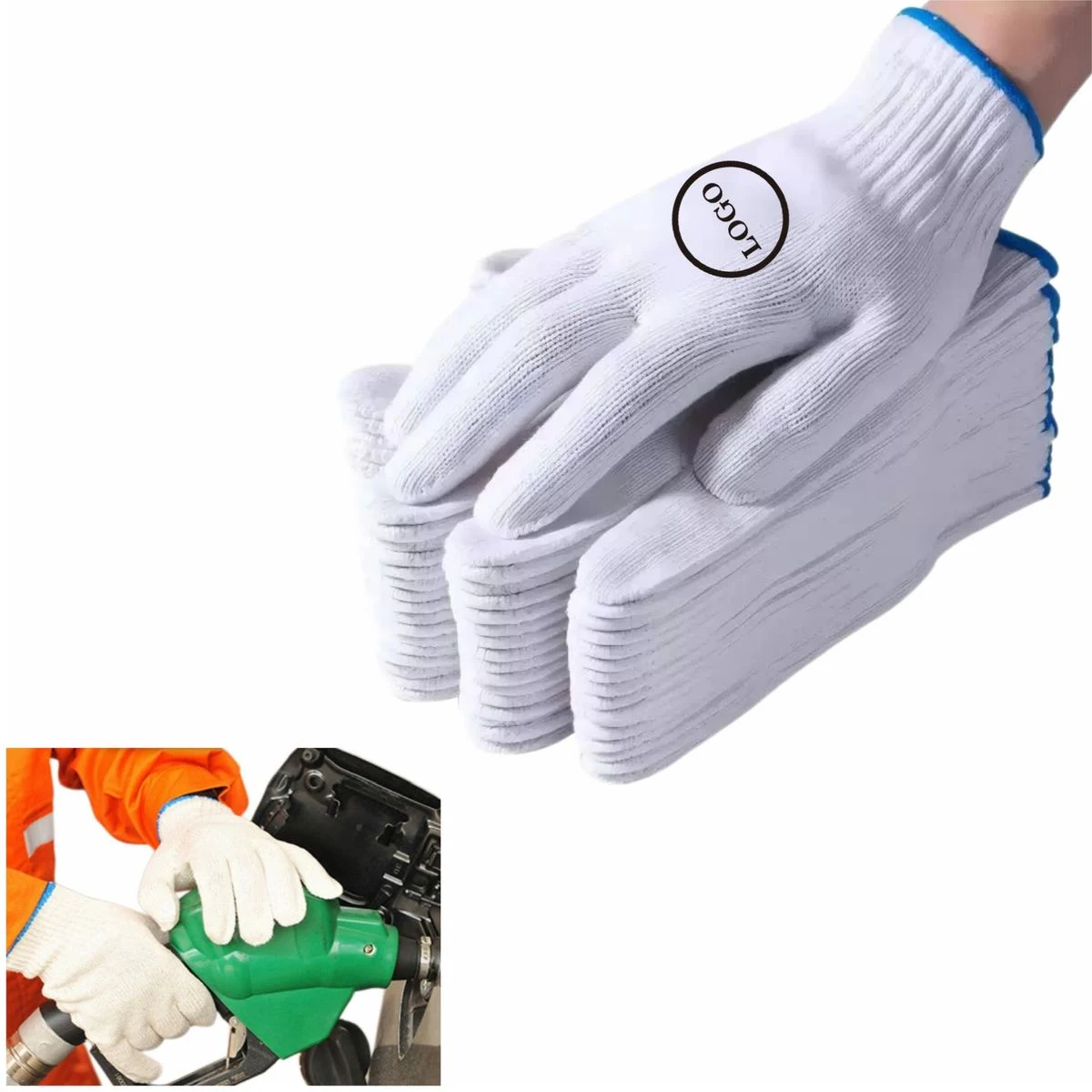 Breathable Knit Yarn Work Gloves 1