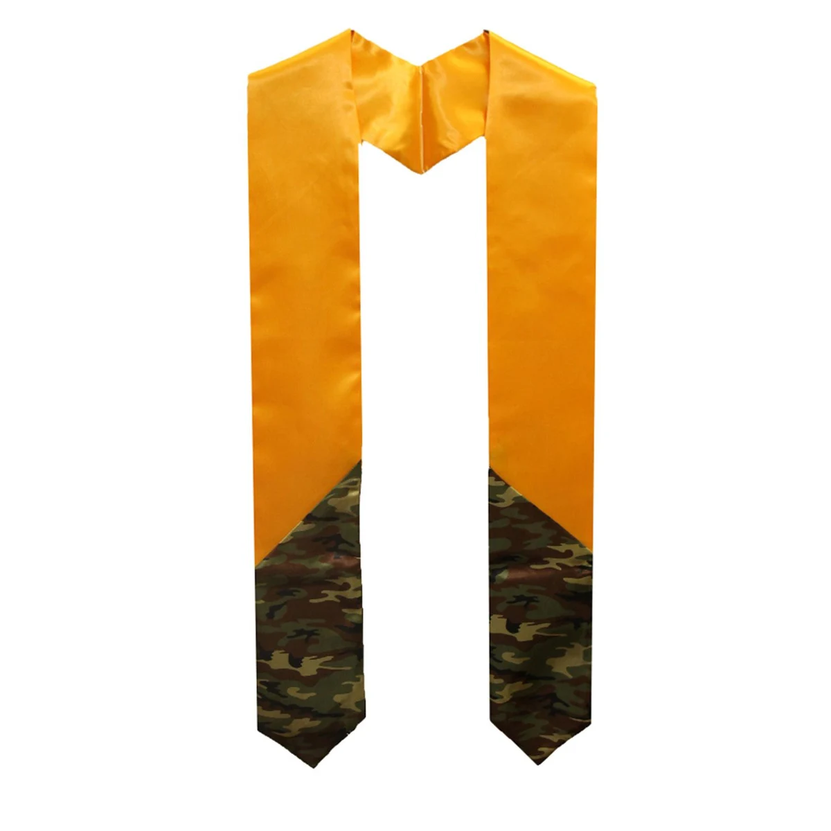 CLOSEOUT - 84" Camo/Gold Graduation Stole - 2pcs Construction 1
