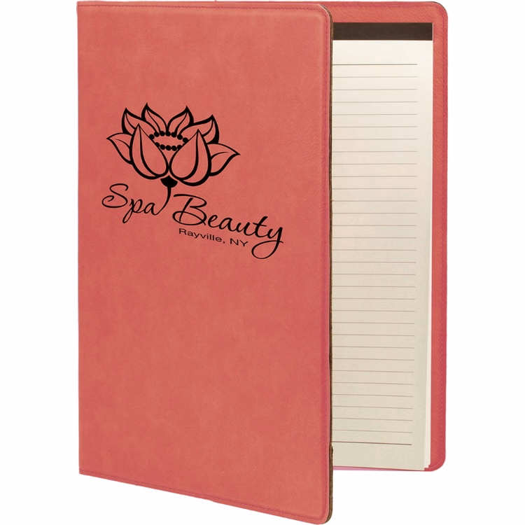 Pink Faux Leather Mini Portfolio