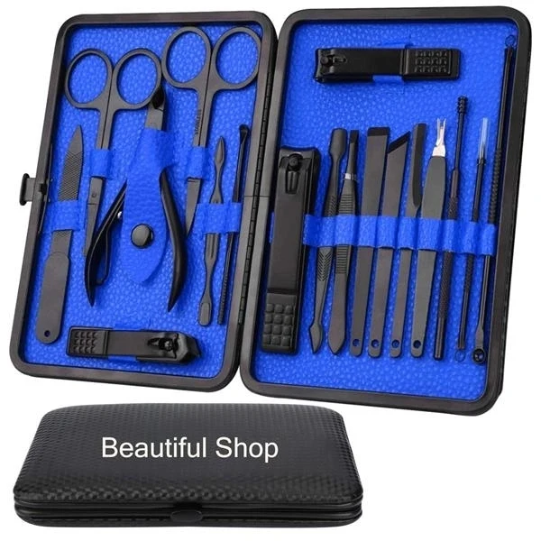 18 In 1 Stainless Steel Professional Pedicure Nail Kit 1
