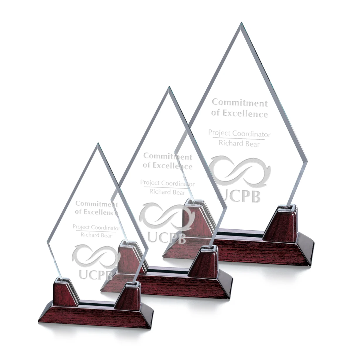 Sunrise Award - Starfire/Rosewood 8¾" 1