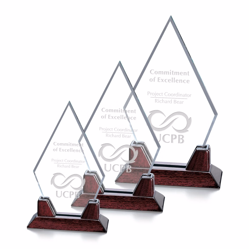 Sunrise Award - Starfire/Rosewood 8¾"