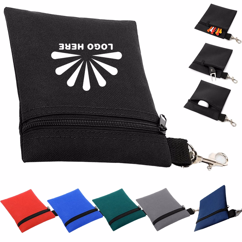 Zipper Golf Ball Pouch Bag