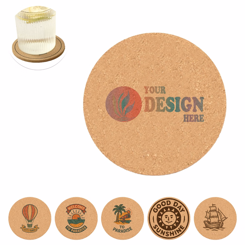 Round Wood Drink Coaster