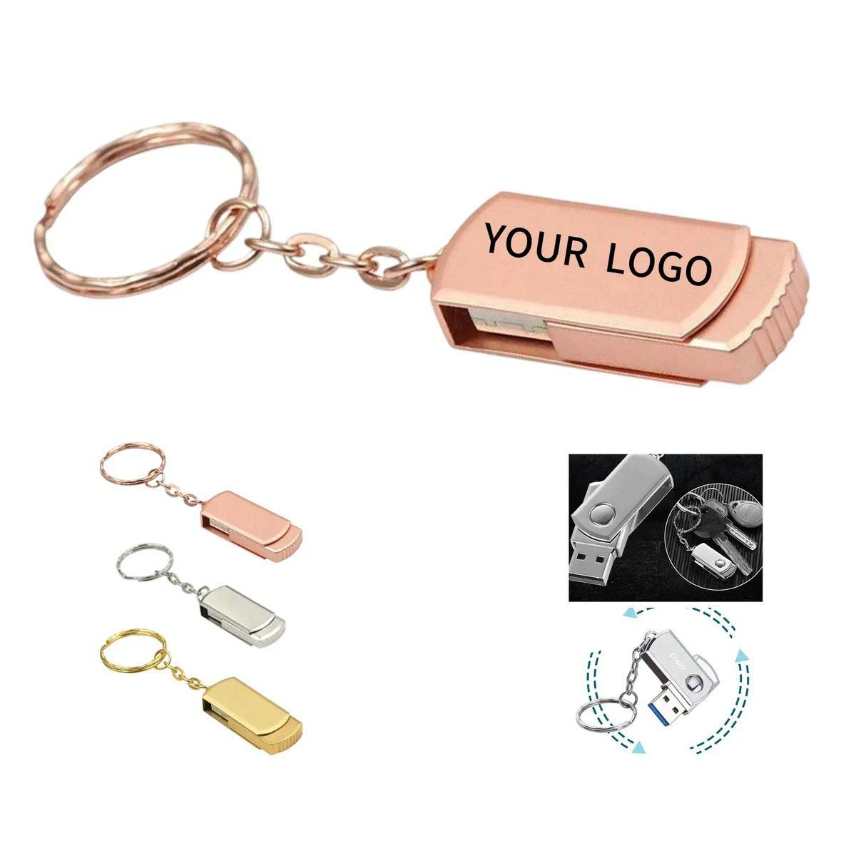 Portable 4GB USB Flash Drive with Metal Housing 1