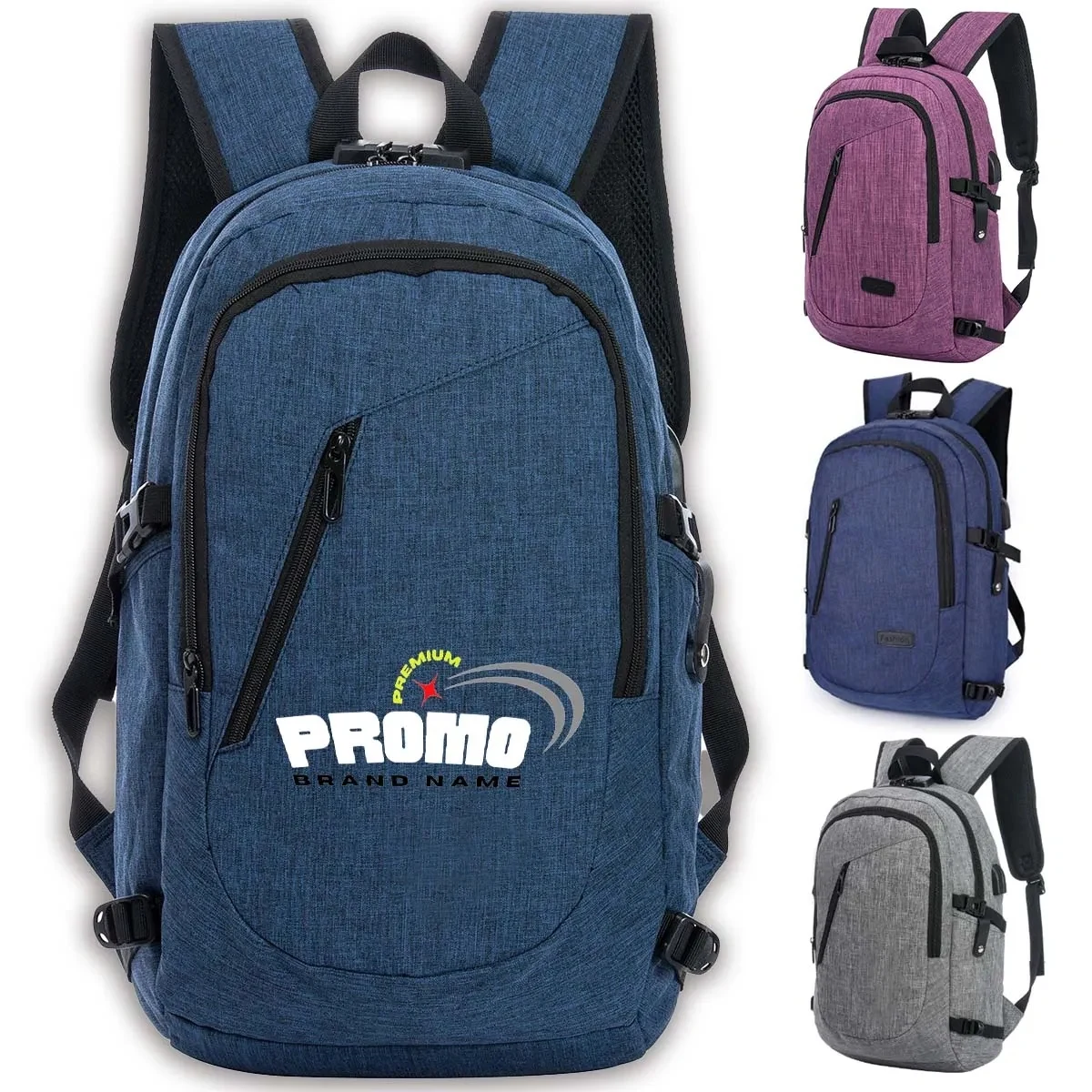Large Capacity Anti-Theft Laptop Backpack w/ USB Port & Lock 1