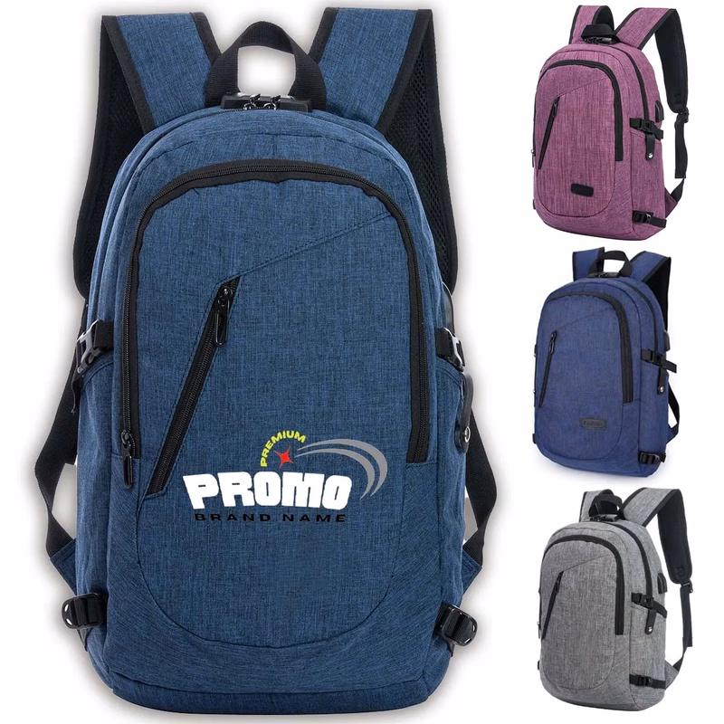 Large Capacity Anti-Theft Laptop Backpack w/ USB Port & Lock