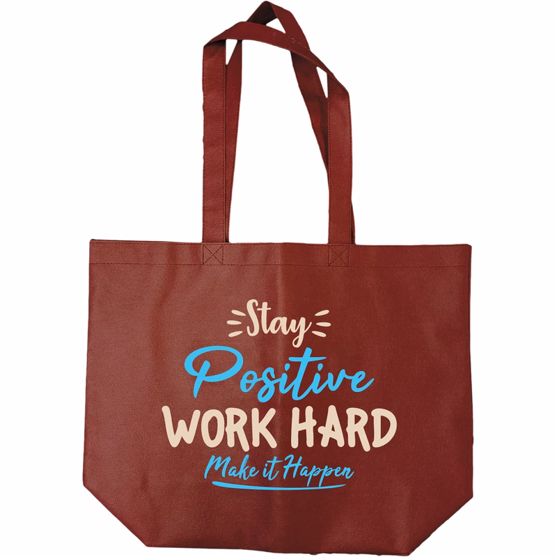 Maroon Nonwoven Tote Bag Rx