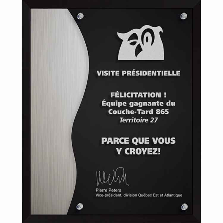 The Profile Plaque (8"x 10"x 1") Laser Engraved