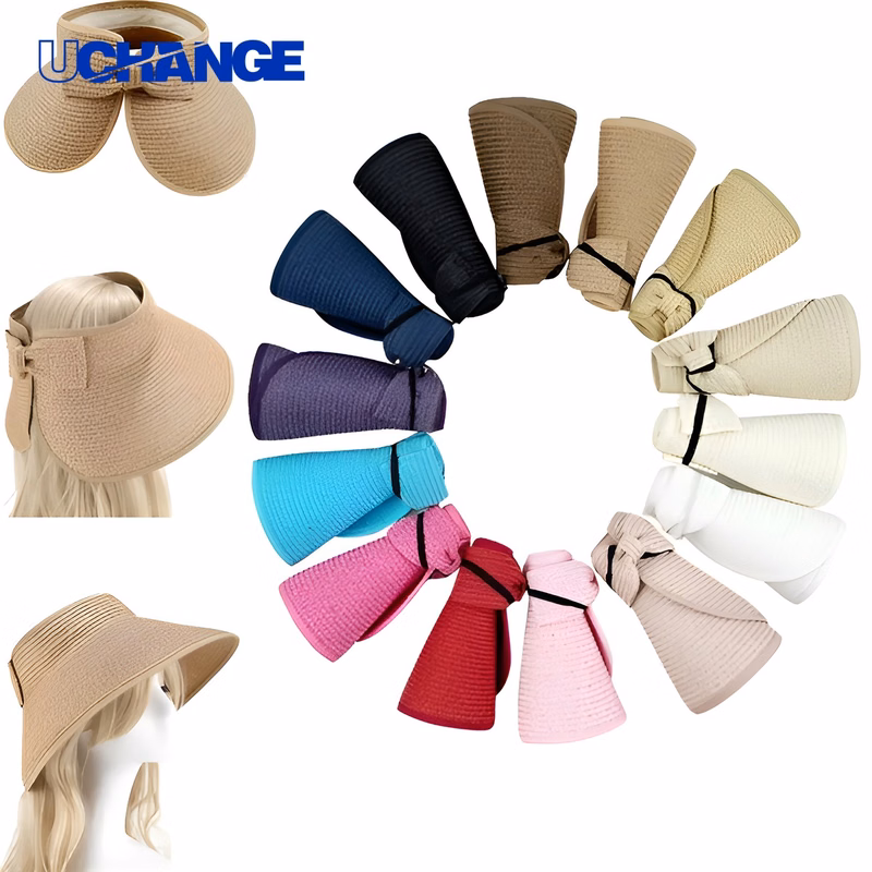 Straw Sun Visor Hats Headwear