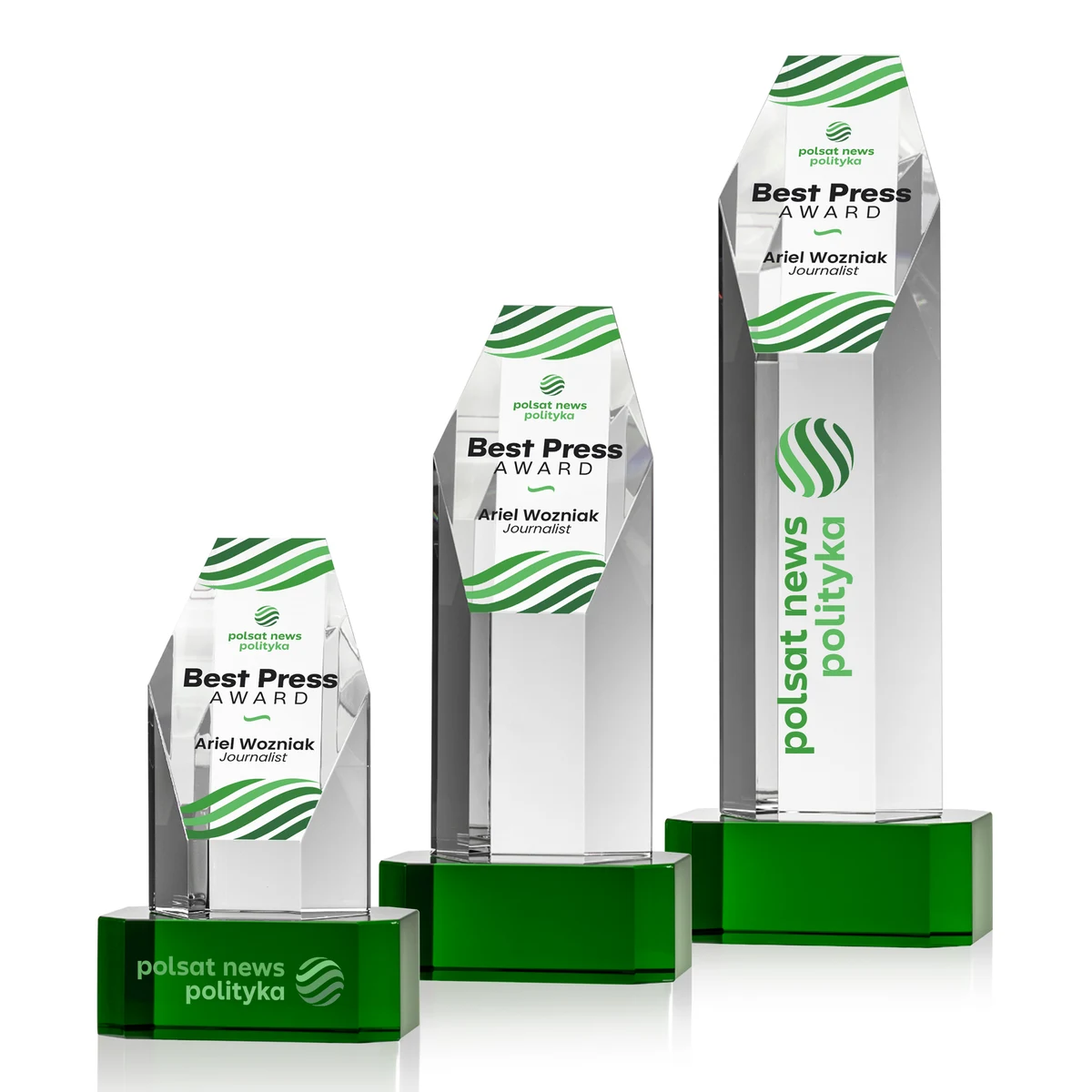 Ashford VividPrint™ Award on Base - Green 1