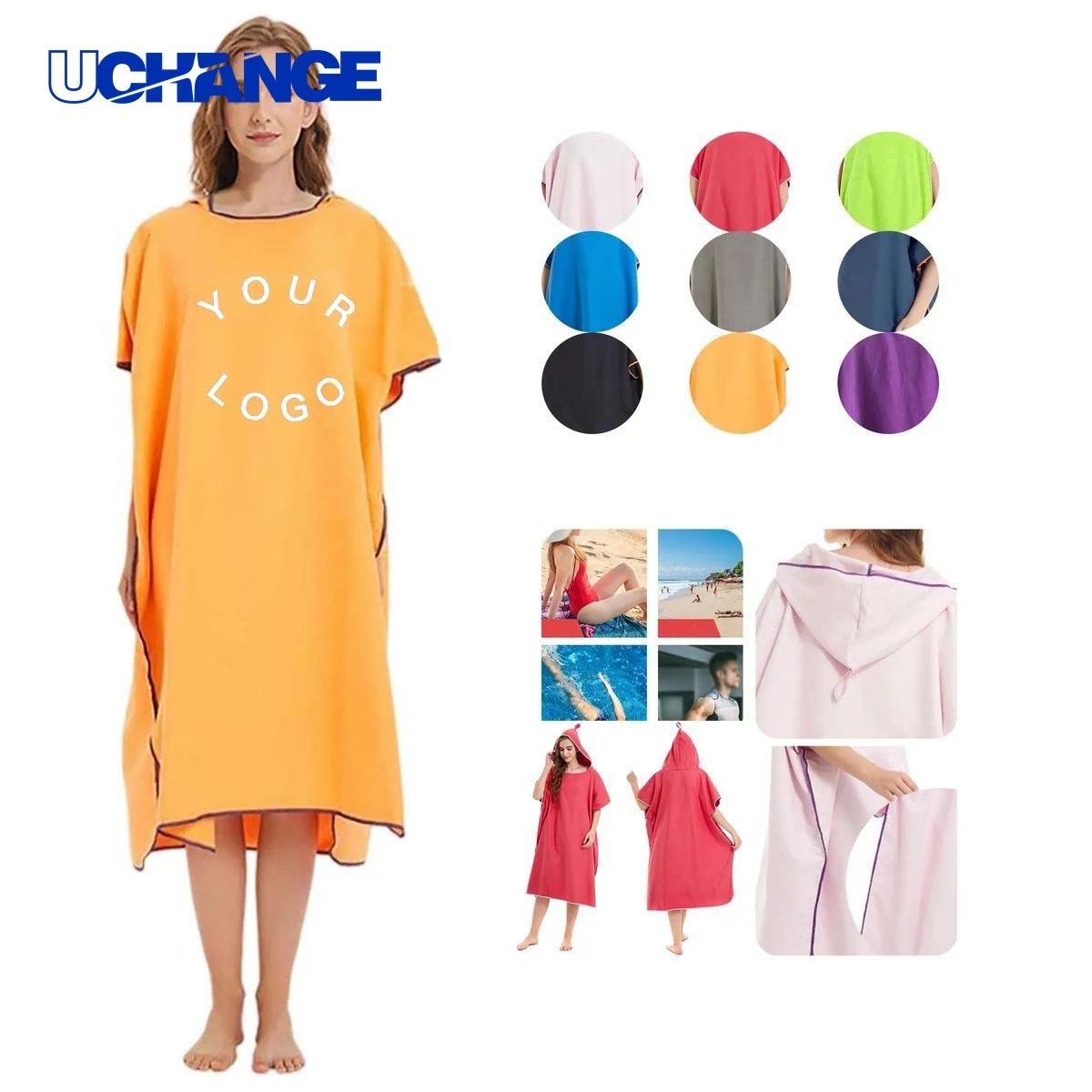 Portable Adult Poncho with Moisture Wicking Design for Travel 1