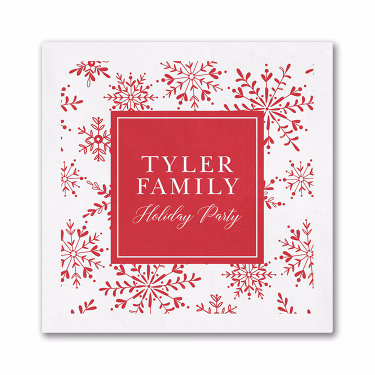 Personalized Snow Beverage Napkin