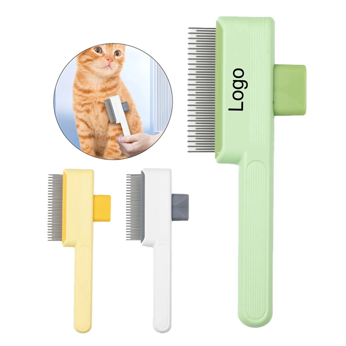 Self Cleaning Pet Slicker Brush Deshedding 1