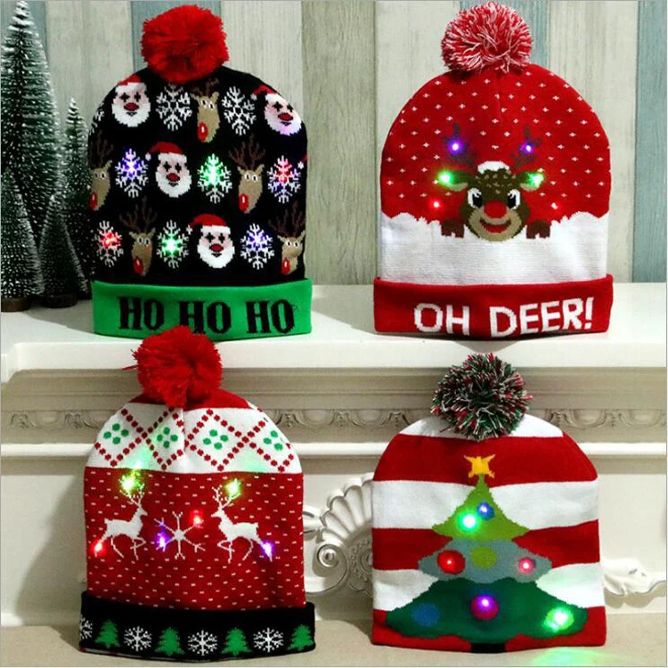 Christmas LED Light Up Beanie Hat 1