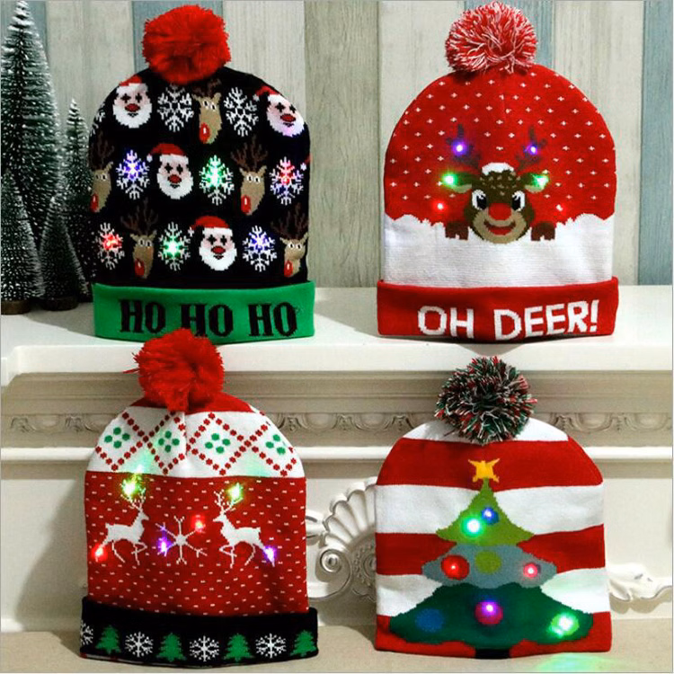 Christmas LED Light Up Beanie Hat