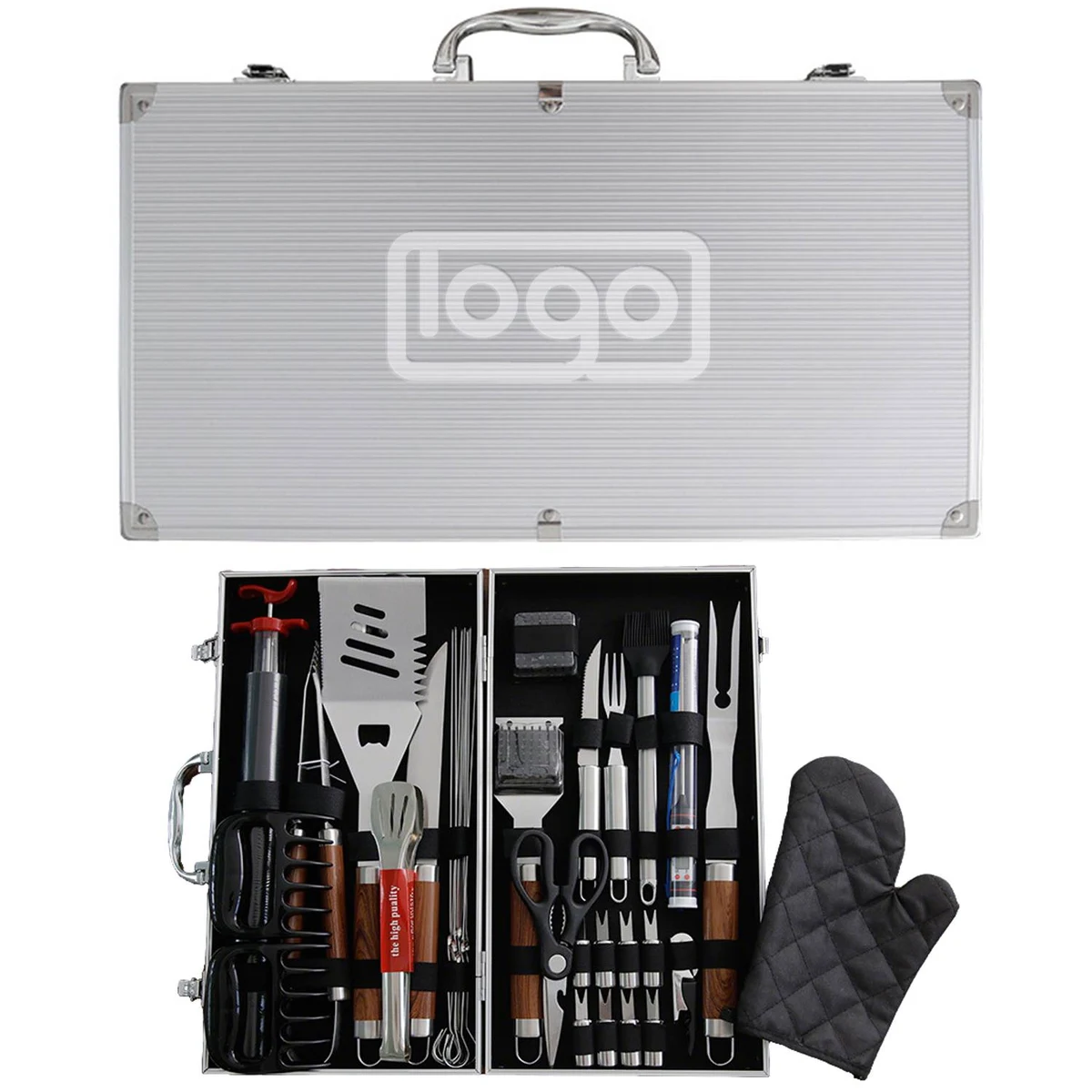 38-Piece Stainless Steel BBQ Grill Tool Set 1