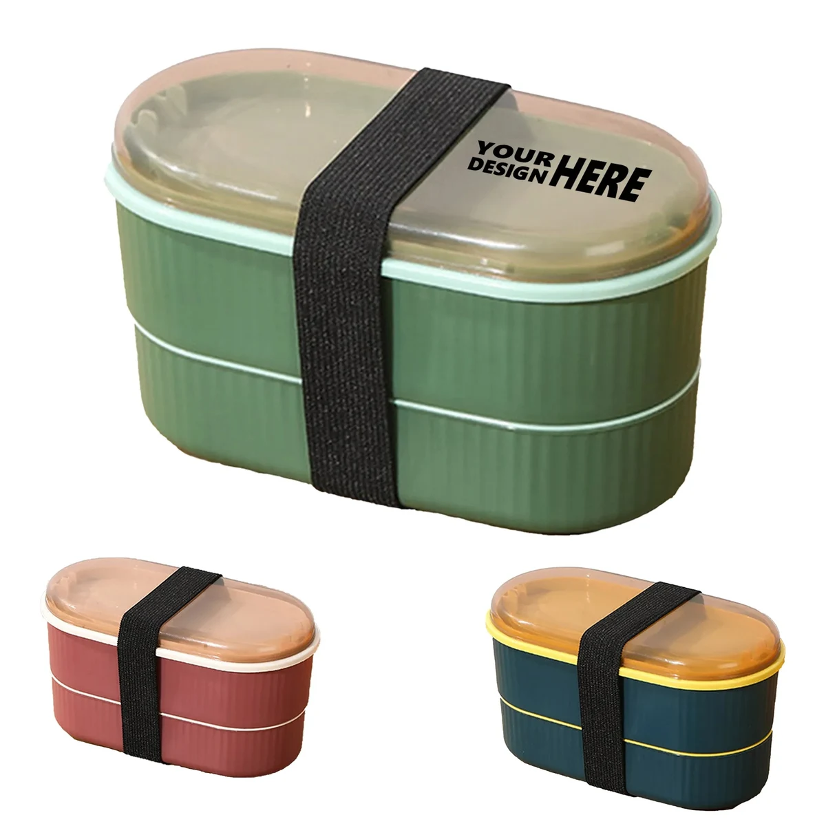 Dual Layer Safe Bento Box with Utensil Set 1