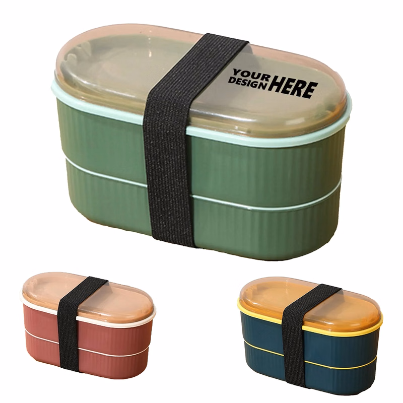 Dual Layer Safe Bento Box with Utensil Set