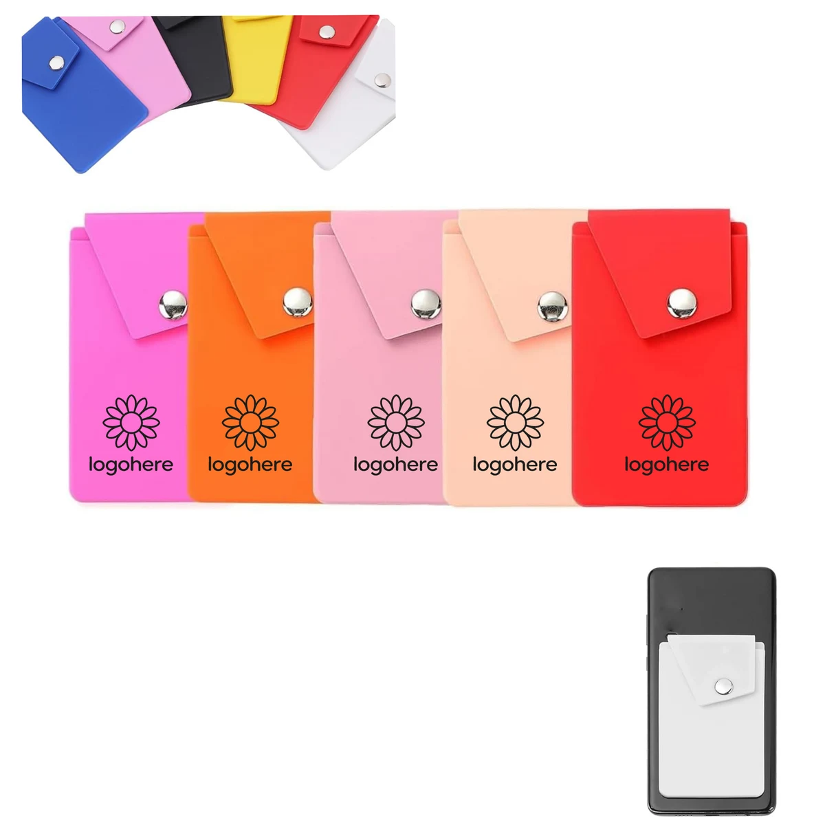 Stick-On Silicone Card Holder 1