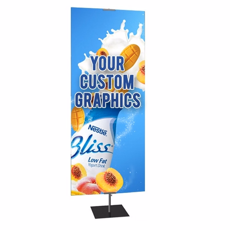 Banner Stand Large with Square Base-Double Sided