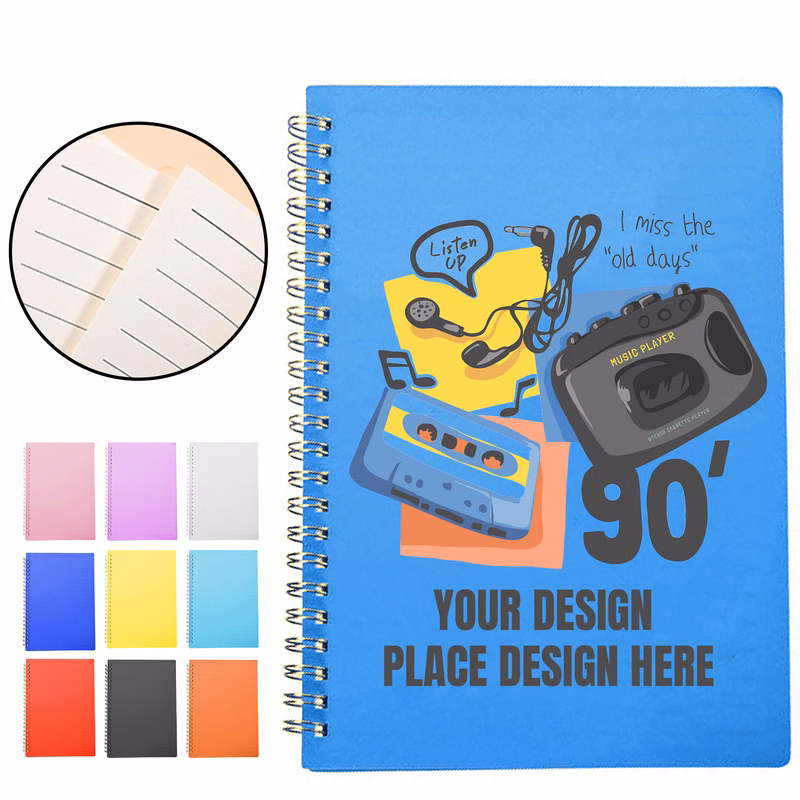 A5 Spiral Notebook Double PP Cover Notepad