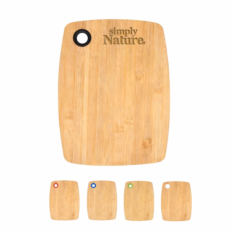 Bamboo Cutting Board with Silicone Ring - Ocean