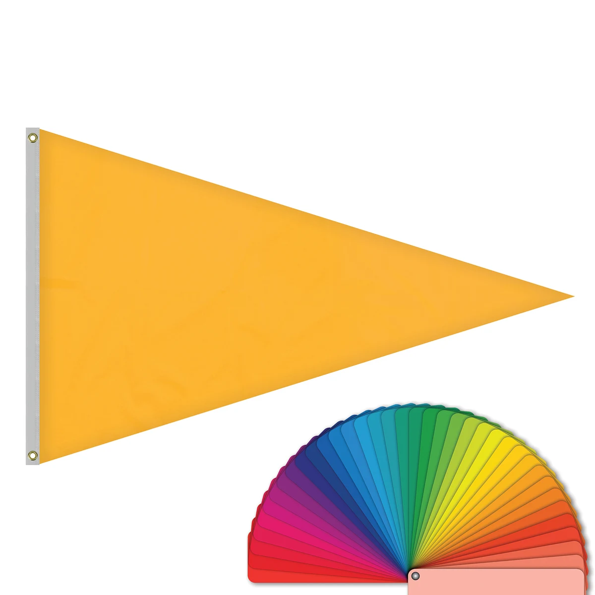 5' x 8' Solid Color Pennants with Heading & Grommets 1