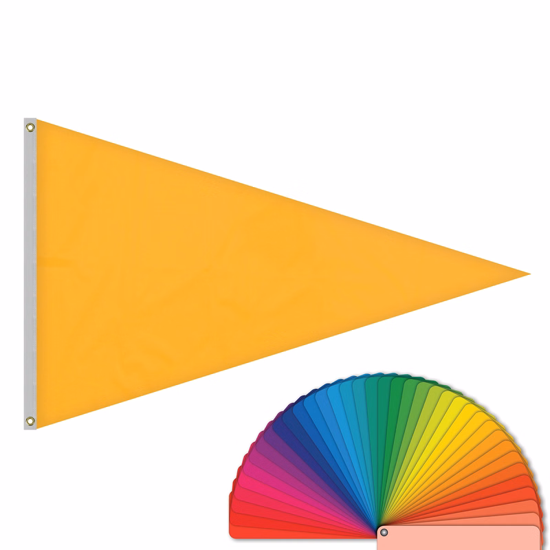 5' x 8' Solid Color Pennants with Heading & Grommets