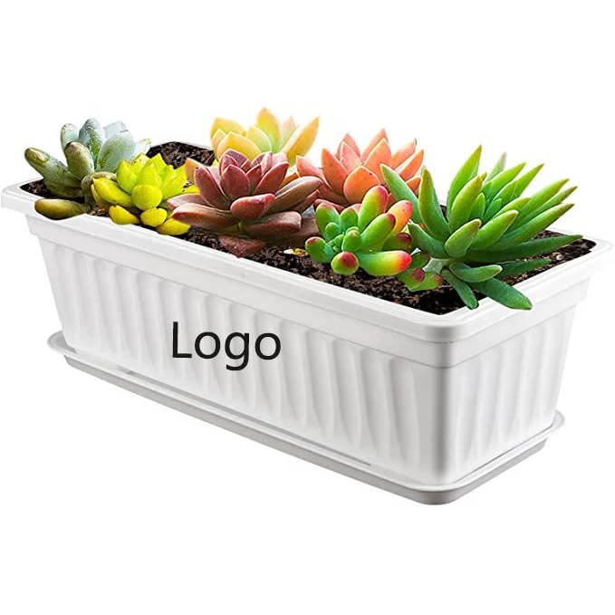 17 Inches Plastic Vegetable Rectangular Planters /Trays 1