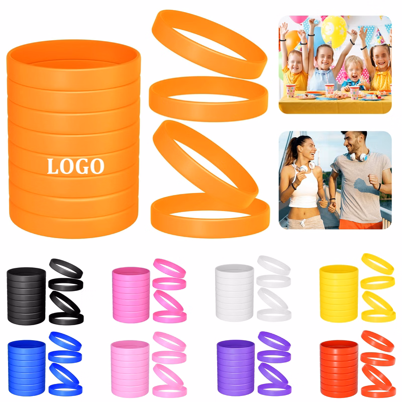 Color Blank Rubber Wristbands