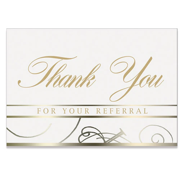 White Referral Thank You Card 1