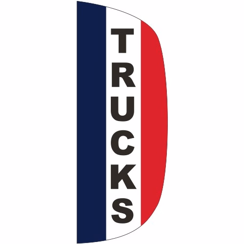 "TRUCKS" 3' x 8' Message Flutter Flag