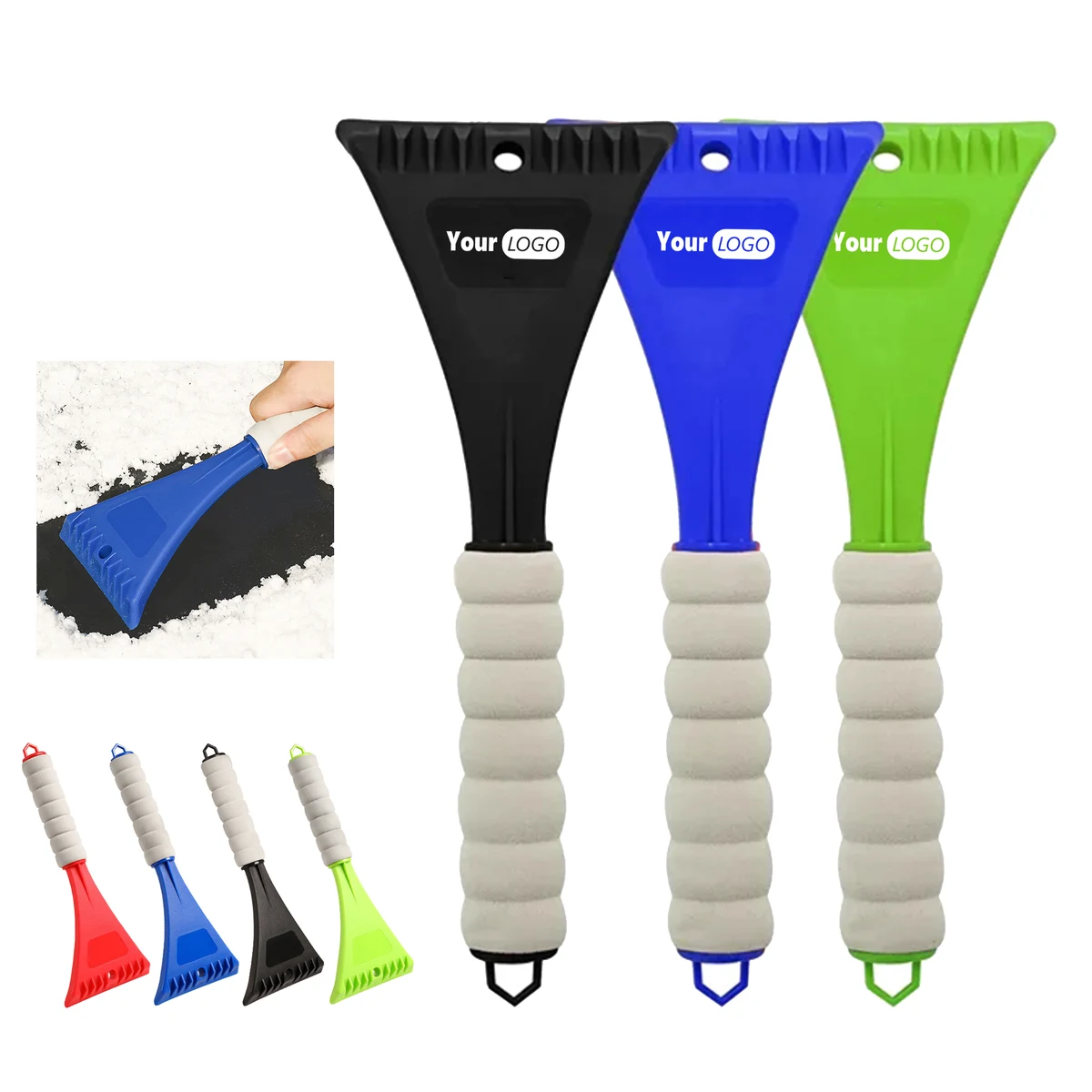 Foam Grip Ice Scraper with Plastic Blade 1