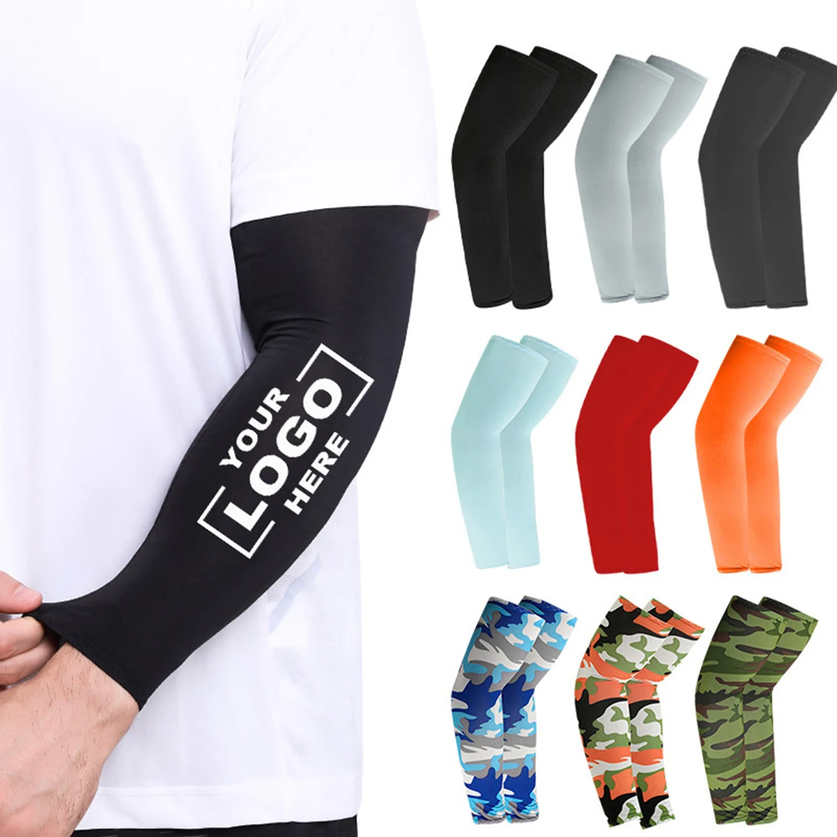 Dye-sublimated stretchy arm sleeves 1