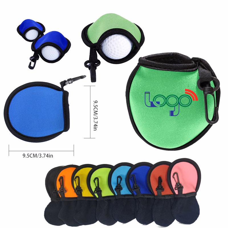 Soft Neoprene Golf Ball Holder With Carabiner