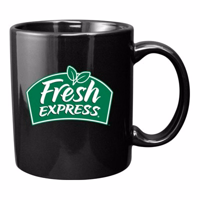 11 oz vitrified coffee mug - black