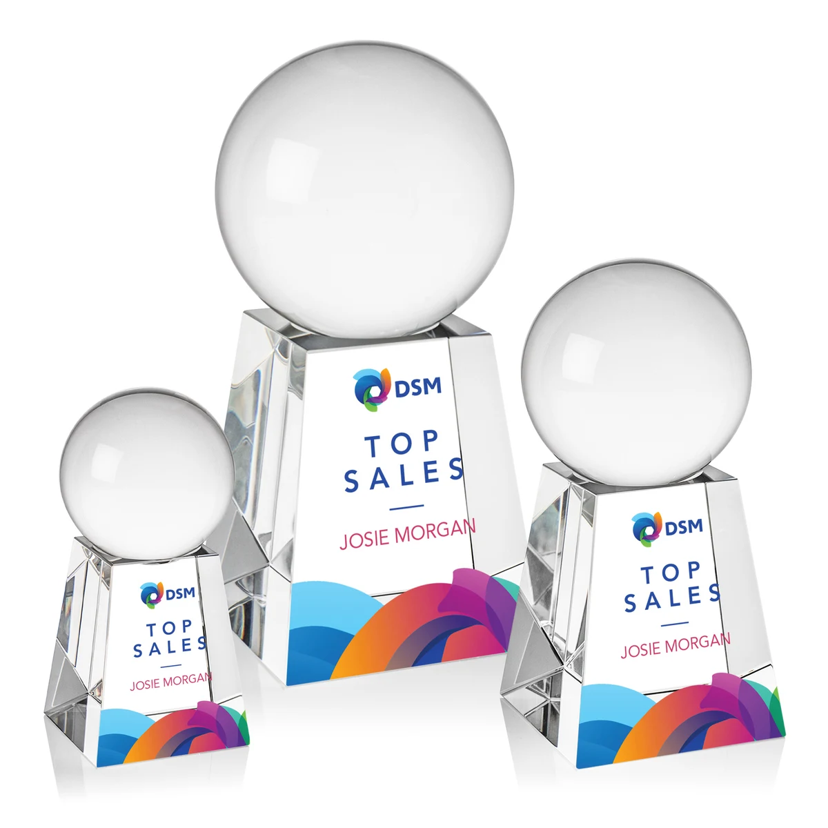 Crystal Ball VividPrint™ Award on Tall Base 1