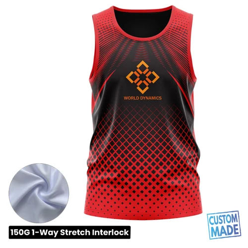 Unisex & Kids' Sublimation Jersey Style Tank Top - 150G 1