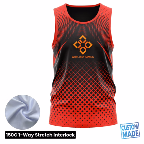 Unisex & Kids' Sublimation Jersey Style Tank Top - 150G