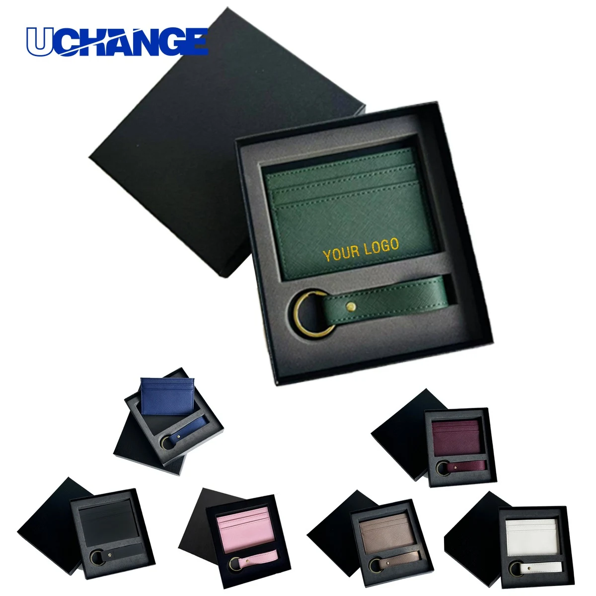 PU Leather Keychain Card Set 1