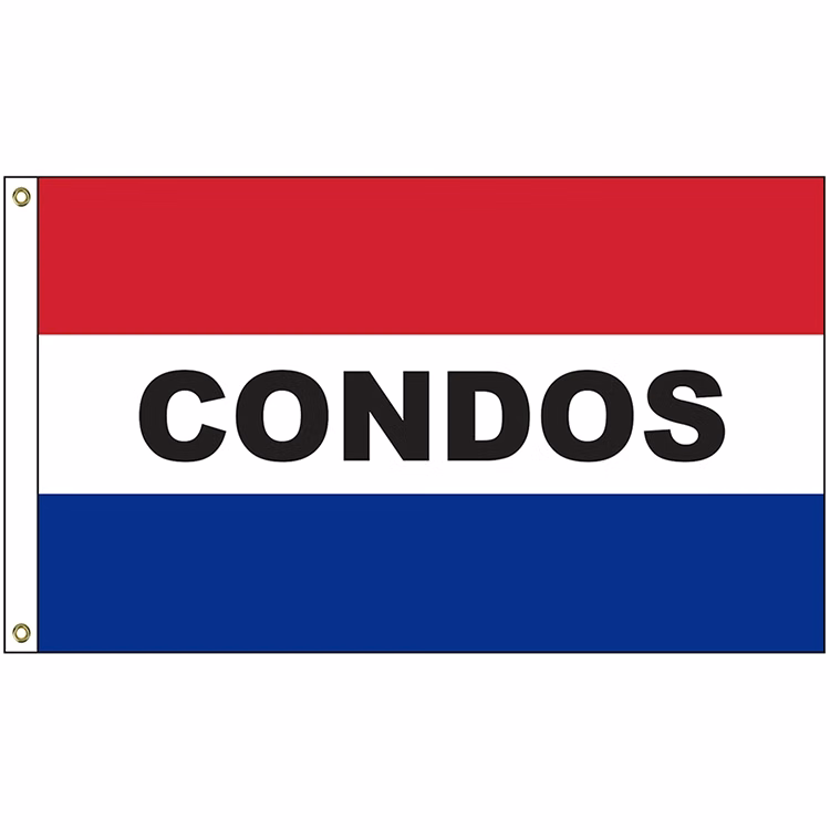 Condos 3' x 5' Message Flag with Heading and Grommets