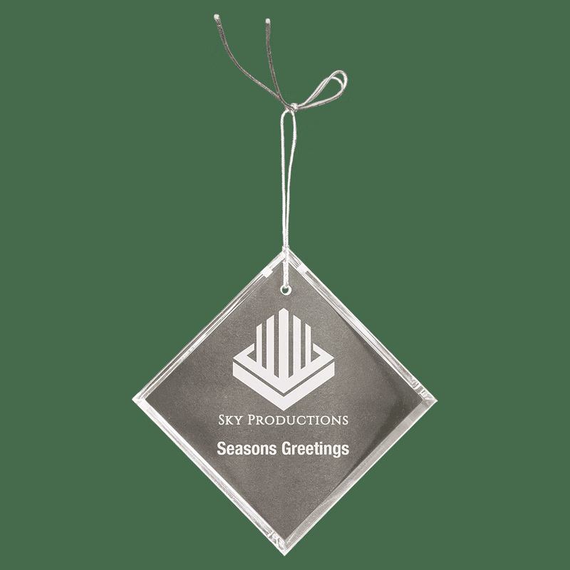 3" Crystal Diamond Ornament