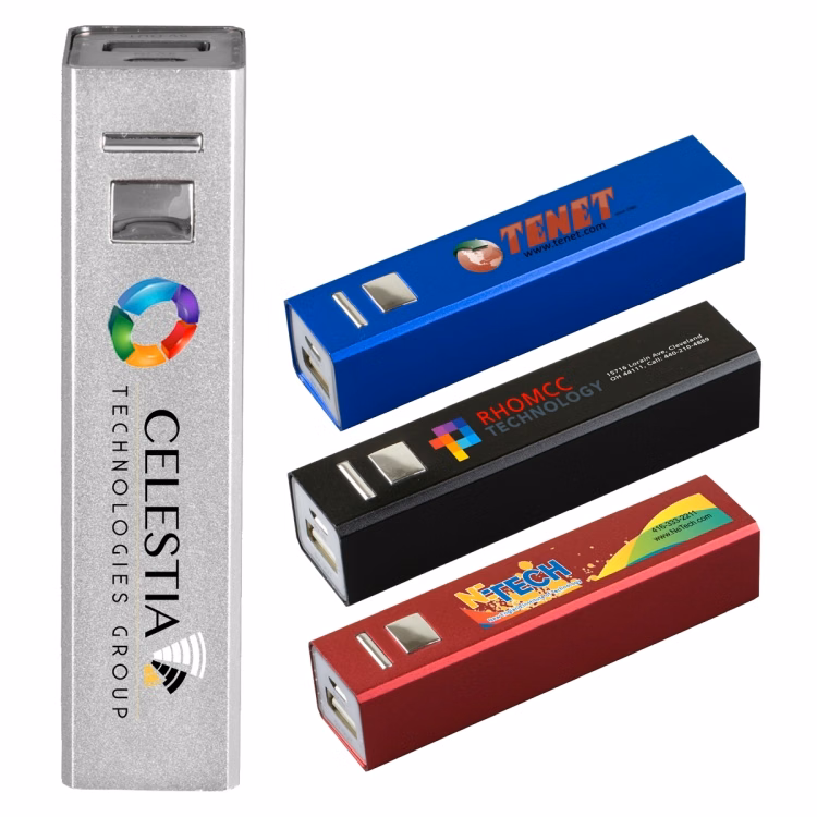 "In Charge Alloy" UL Listed Aluminium 2200 mAh Lithium Ion Portable Power Bank Charger