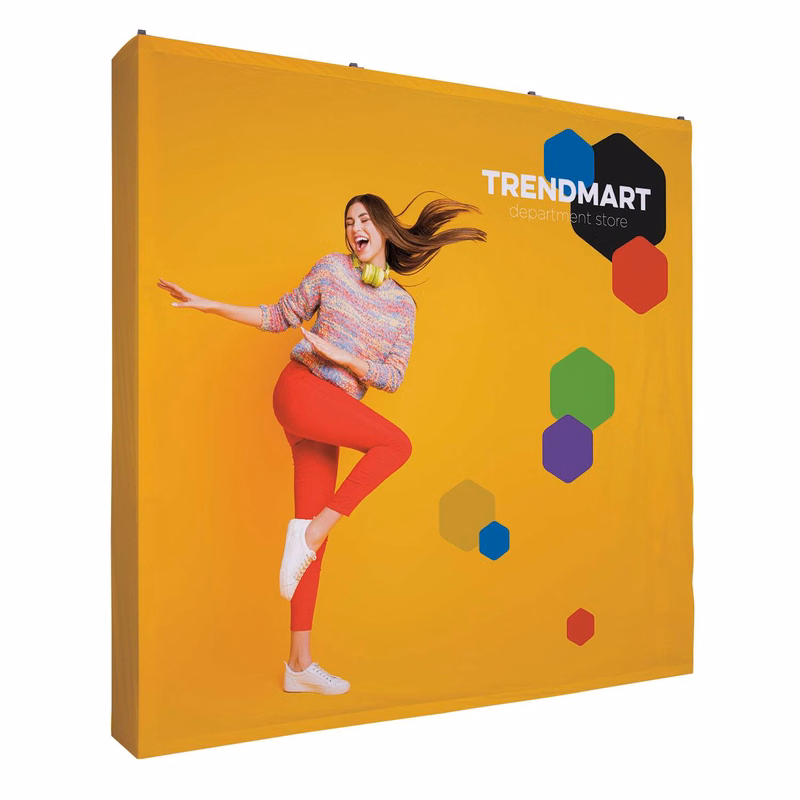 8' Straight Splash Floor Display Wrap Kit (Recycled Polyester Knit)